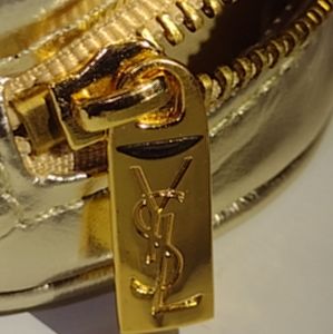 YSL Yves Saint Laurent Gold Baby Soft Leather Necessity Pouch NWT